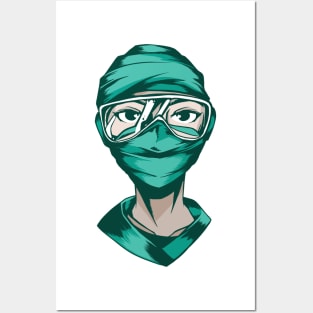 NURSE FACE MASK Posters and Art
